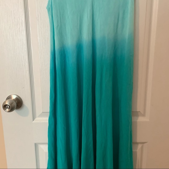 Beautiful long ombré linen style summer dress - Picture 9 of 10